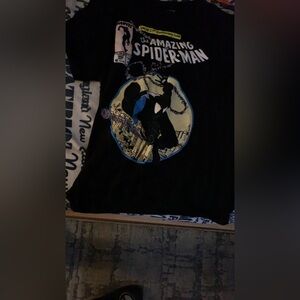 Black Spider-Man graphic tee